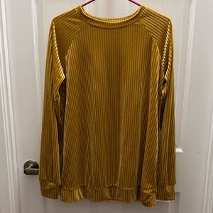 MTS Gold Ribbed Velvet Top